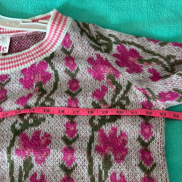 So Me Pink and Green Knit Sweater Size Large NWT - Picture 6 of 10